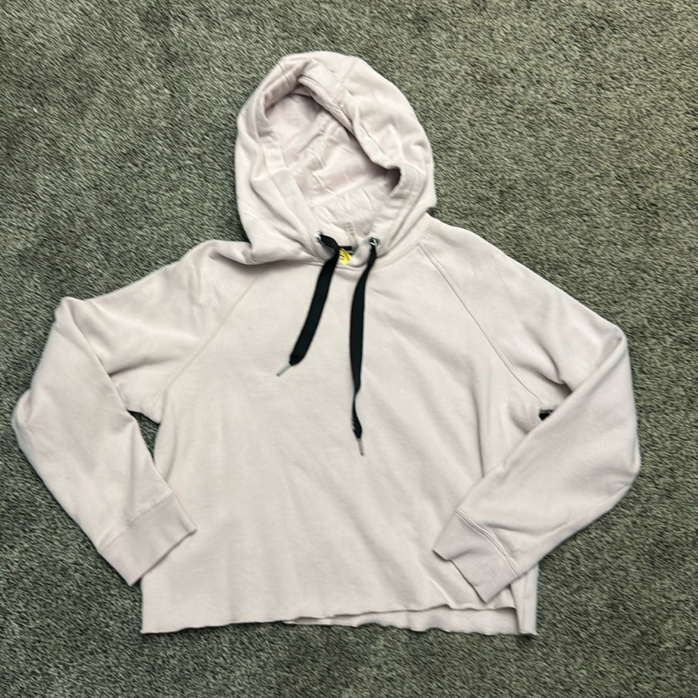 Light Mauve Calvin Klein Cropped Hoodie SZ XL
